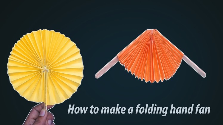 How to make a paper hand fan   [DIY Folding hand fan]