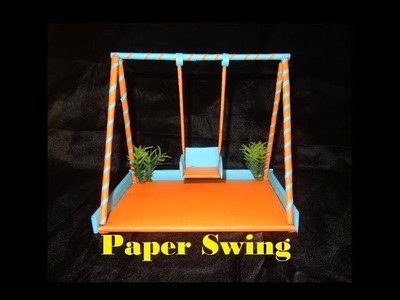 How to make a Paper Swing || Jhula for Janmashtami Decoration || Paper Swing for School Project