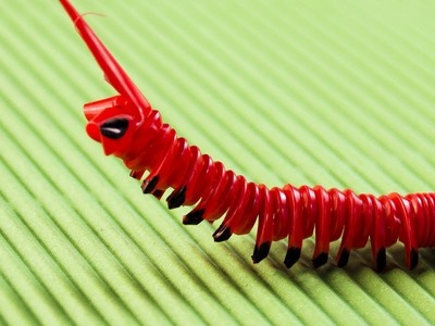 How to make a real caterpillar from straws