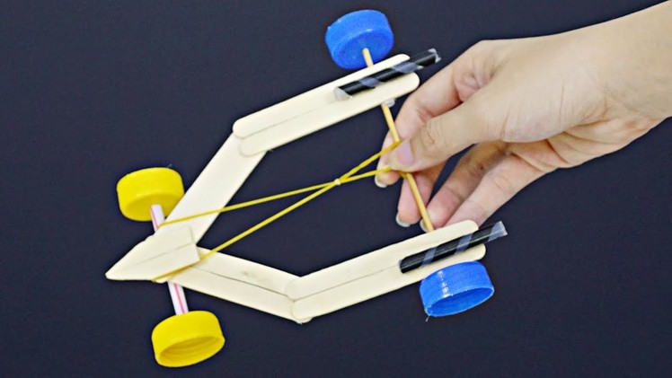 How to make a simple car with rubber band