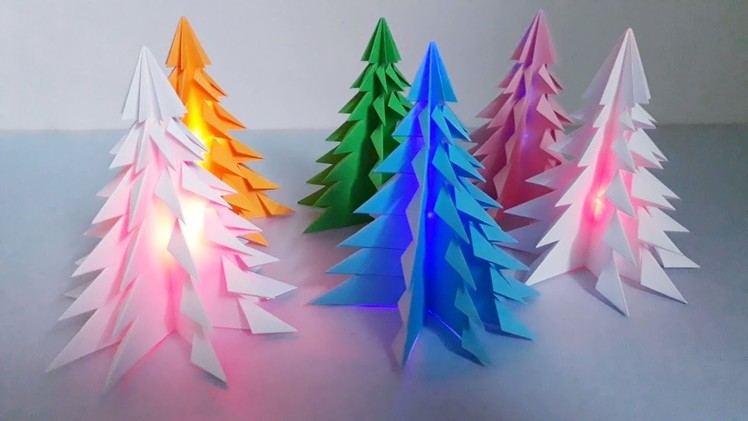 How to make an 3D Paper Christmas Tree Without Glue