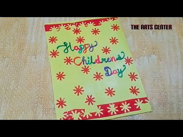 How to make Beautiful Children's Day Card.Card Idea for Kid's.Interesting Card Idea.Card Tutorial