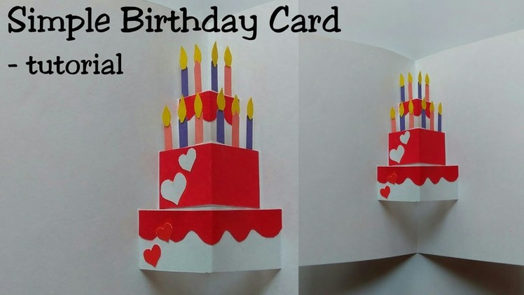 How To Make Birthday Pop Up Card || Simple Birthday Card