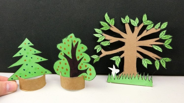 How to Make Cardboard Trees #63 - Crafts for Kids