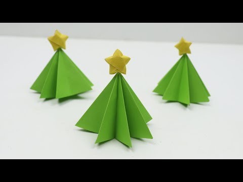 How to Make DIY Origami Paper Christmas Tree - 3D Christmas Origami Ideas for Home and Room Decor
