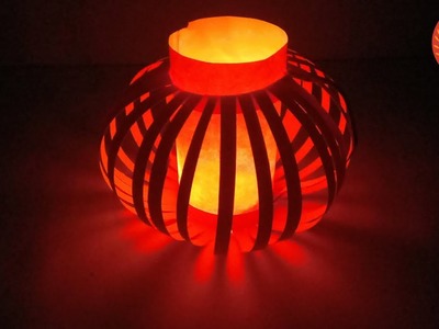 How to Make Fancy Paper Lantern Ball | Diwali and Christmas Crafts | DIY Paper Lamp | Diwali Crafts