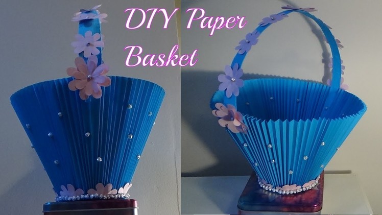 How to make flower basket with paper