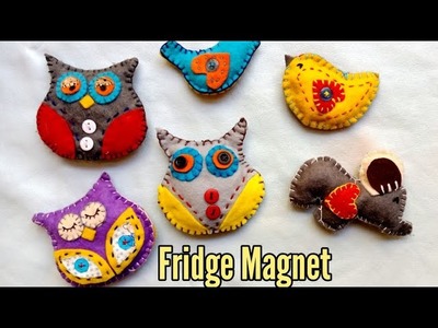 How to make Fridge Magnet. Felt paper fridge magnet. DIY Fridge magnet