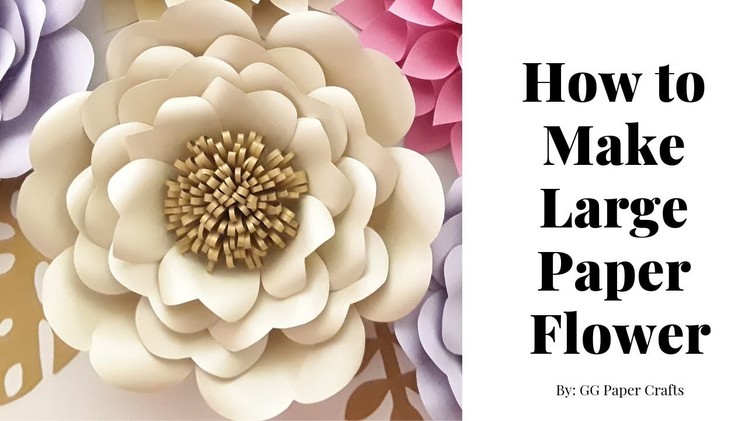How to Make Large Paper Flower (MEASUREMENTS IN DESCRIPTION)