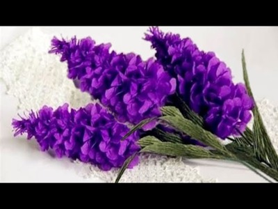 How to Make Lavender Crepe Paper Flowers. Flower Making of Crepe Paper Ayaat Vision