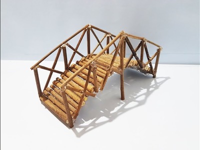 How to make mini wood bridge for fairy gardens |DIY|