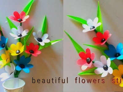 How to make modern flower sticks || amzing flowers sticks || wonderful flowers crafts
