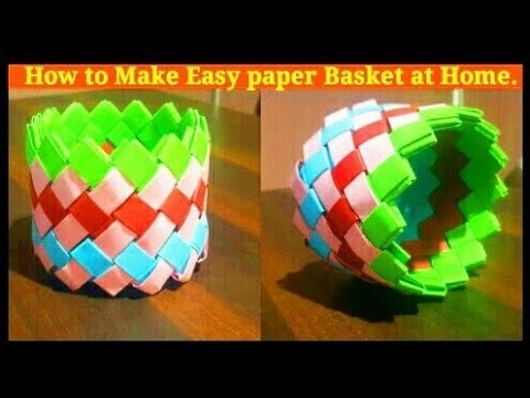 How to make Paper BASKET at Home | Origami Basket | Paper art | paper craft.