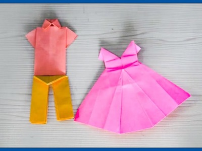 How To Make Paper Boy's And Girl's Clothes - Origami Boy's And Girl's Clothes - Paper Activity