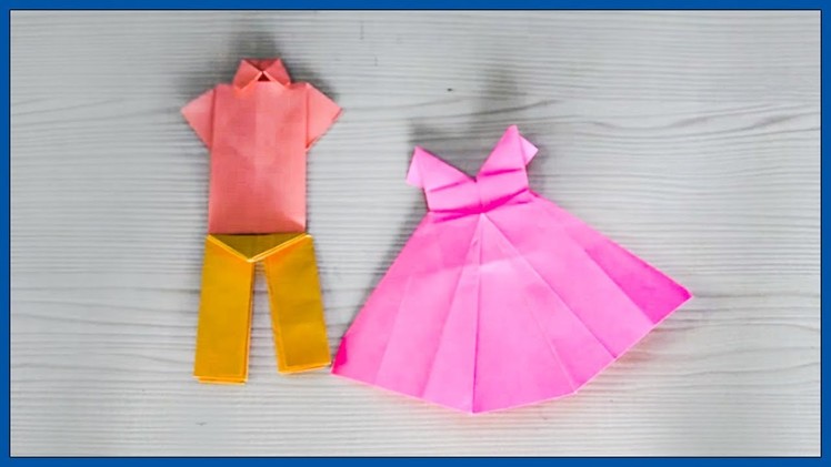 How To Make Paper Boy's And Girl's Clothes - Origami Boy's And Girl's Clothes - Paper Activity
