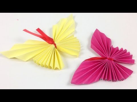 How to Make Paper Butterflies Quickly - EzzyCrafts DIY | Beginners Paper Crafts: Origami Butterfly