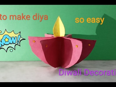 How to make Paper DIYA  (easy????????  :) DIYA TUBE