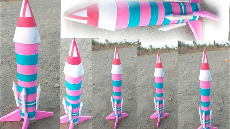 How To Make Paper MISSILE (ROCKET) at home for kids