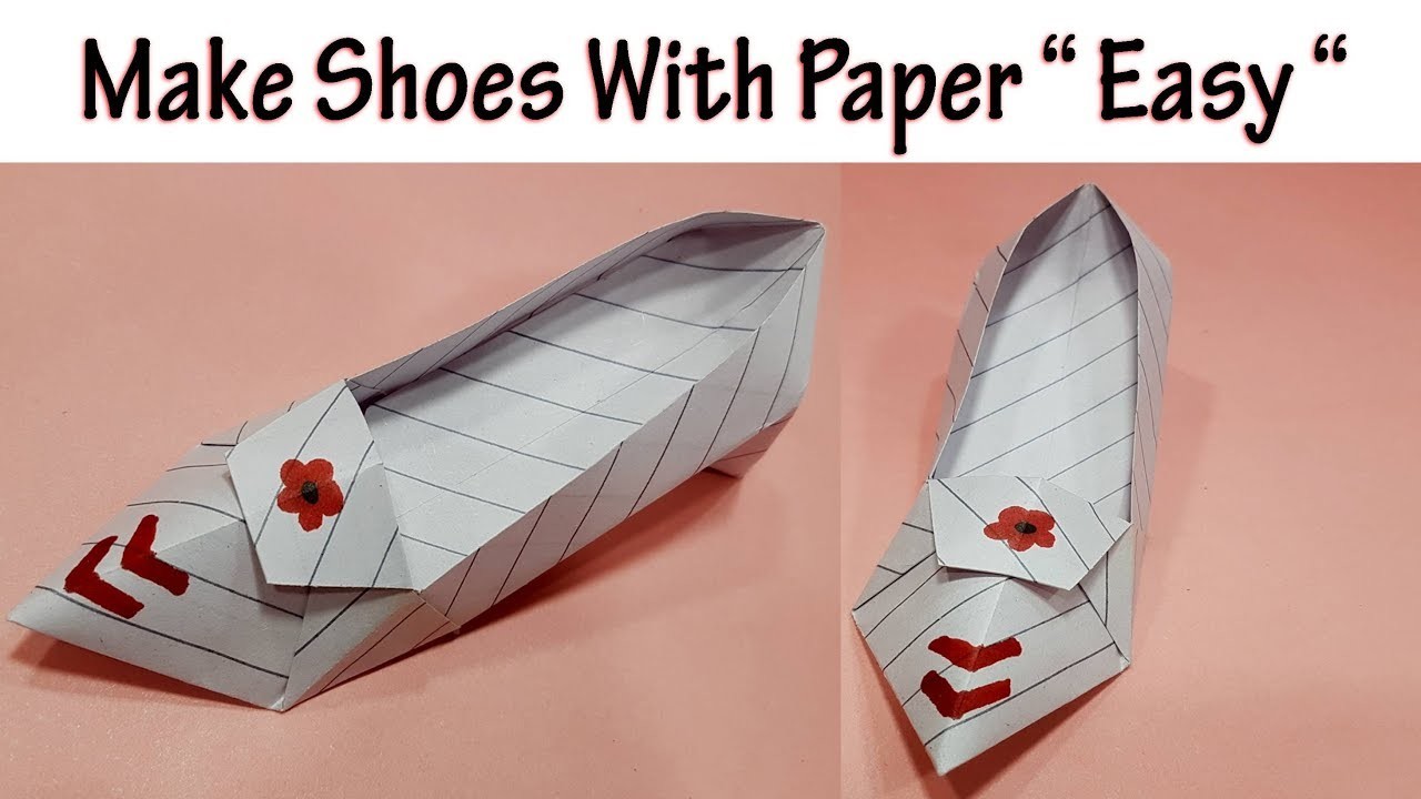 How To Make Paper Shoes An Easy Way Origami Shoes Easy Way 6817