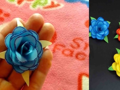 HOW TO MAKE ROSE FLOWERS PAPER | DIY ROSE FLOWERS