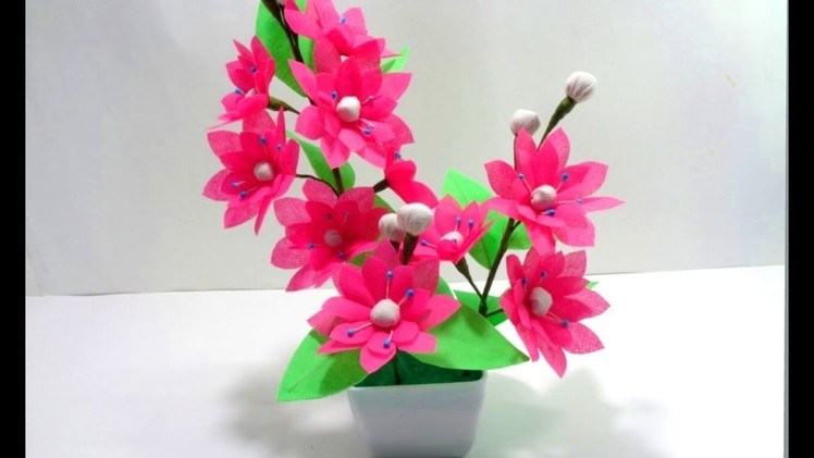 How to Make Shopping Bag Flower  in a Very Easy Way.Best Recycle Idea Using Old Shopping Bag