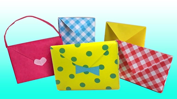 How to make Simple & Cute Paper Hand Bag - Origami Arts