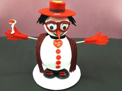 How to make Snowman For Christmas Decoration And School Competition