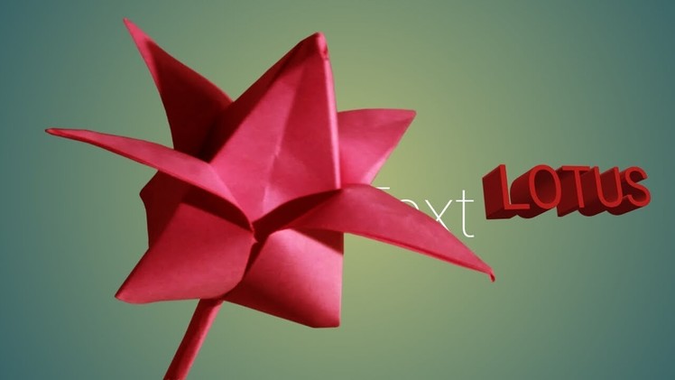 Lotus Flower|| How to make a paper Lotus||