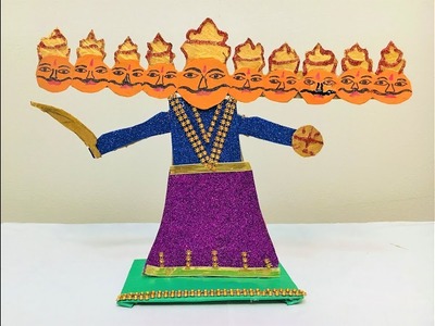 Making Ravana for dussehra at home with paper | DIY How To Make Ravana at Home For Children