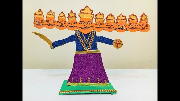 Making Ravana for dussehra at home with paper | DIY How To Make Ravana at Home For Children