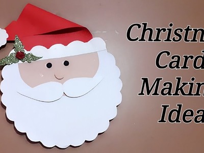 Santa christmas card. How to make Christmas greeting card.  merry Christmas card. Christmas card