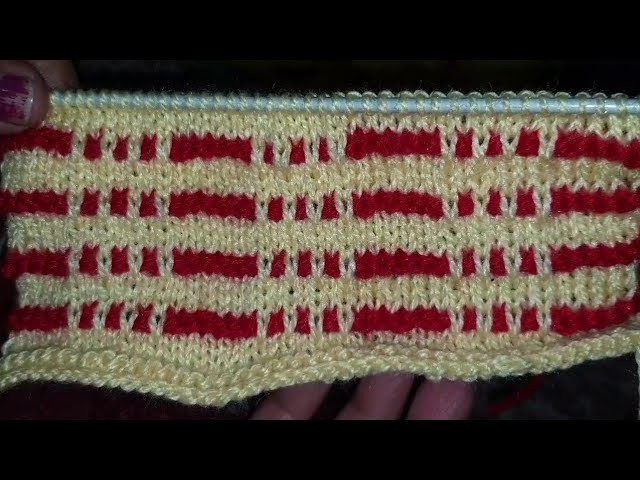 Two colours Knitting design | Easy Knitting Pattern | Knitting design for Cardigan, Jacket, Blankets