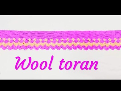 Wool toran.crochet toran.toran with two colour combination.door hanging.bandhanwar.door latkan