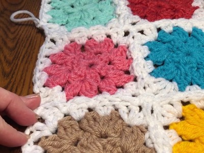 Crochet join for round granny square