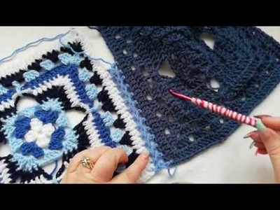 Crochet join for squares using dc2 together, easy tutorial Crochet Nuts