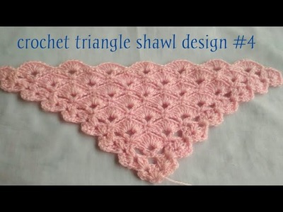 Crochet triangle shawl design #4. hindi