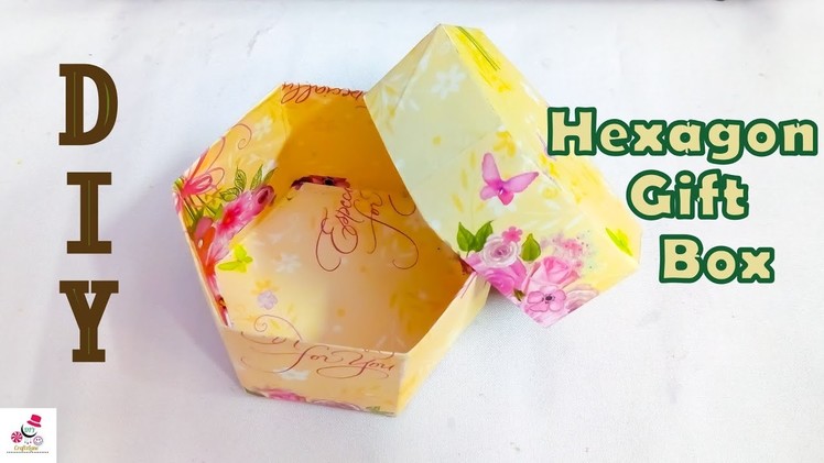 How To Make A Hexagonal Gift Box Step By Step | Hexagon Gift Box | DIY CraftsLane