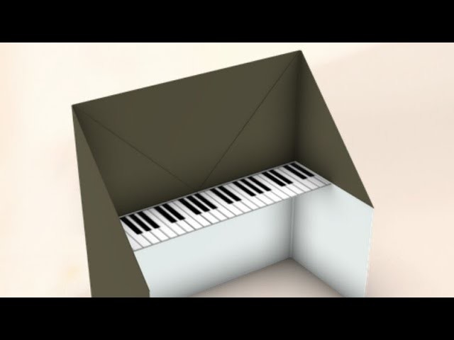 How to make a paper piano - origami piano