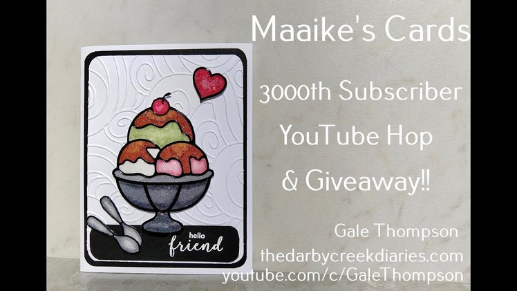 How To Make A Super Simple Sparkly Card!!  Maaike's 3000th Subscriber Hop & Giveaway!
