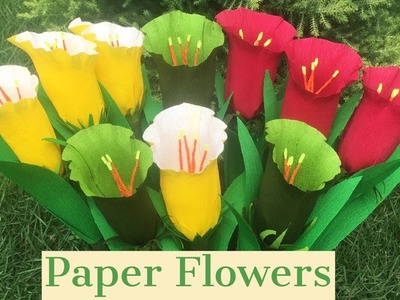 How To Make Beautiful Paper Flower With Paper  - Making Paper Leaves  Step By Step