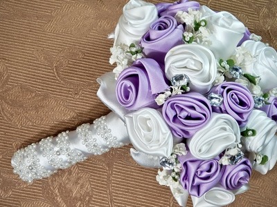 How To Make Fabric Bridal Bouquet With Jewellery From Scratch
