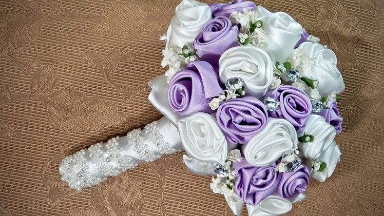 How To Make Fabric Bridal Bouquet With Jewellery From Scratch