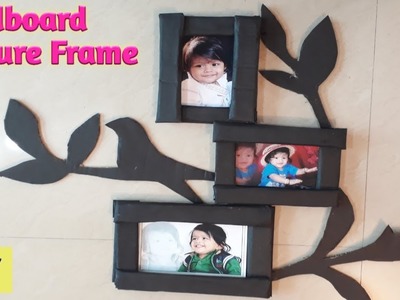 How to make photo frame at home.bird cardboard frame.best out of waste.handmade.