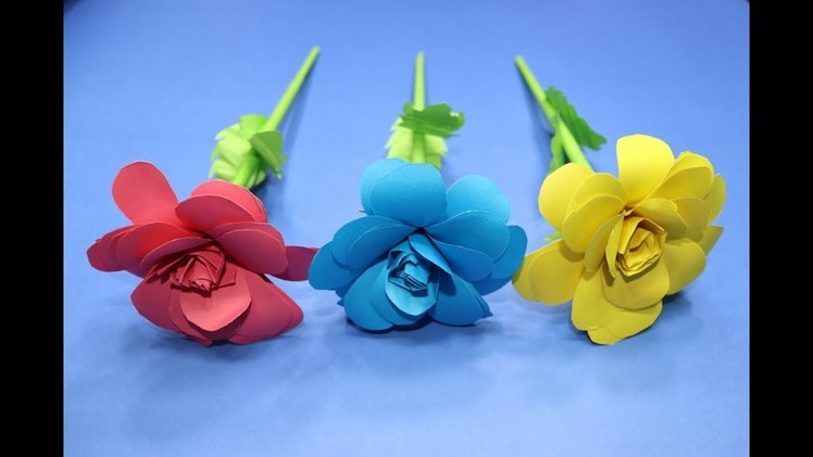 How to Make Rose Flower with Paper | Quick and Easy Paper Flowers | Paper Roses Diy Easy | DIYC