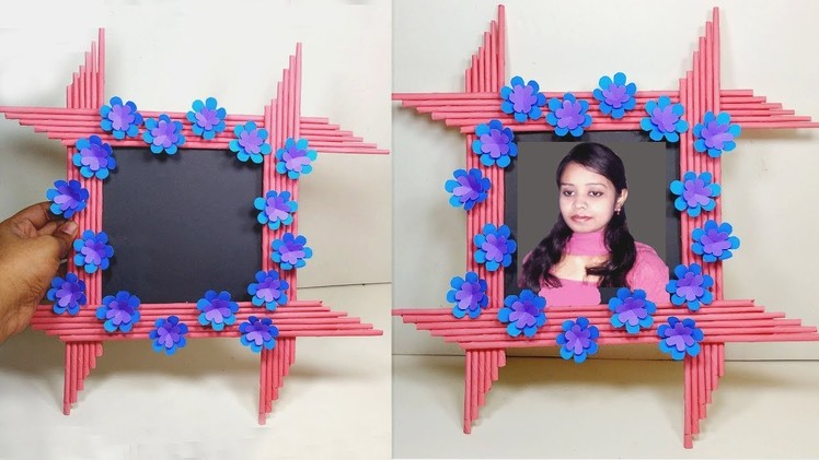How to Make Very Beautiful Paper Photo Frame!! DIY Photo Frame | Jarine's Crafty Creation