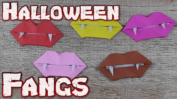 Origami Halloween Vampire Fangs | How To Make a Vampire Paper Fangs | DIY Mouth Paper Fangs