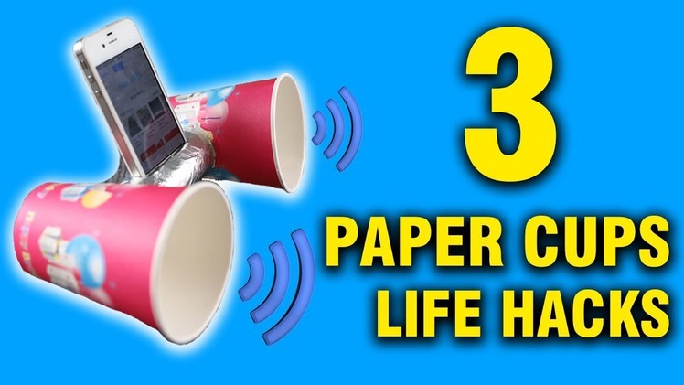 3 CREATIVE LIFE HACKS USING PAPER CUPS EVERYONE SHOULD TRY | DIY | Simple Things