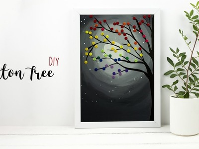 DIY Button Tree | Canvas Art |  Home Decor
