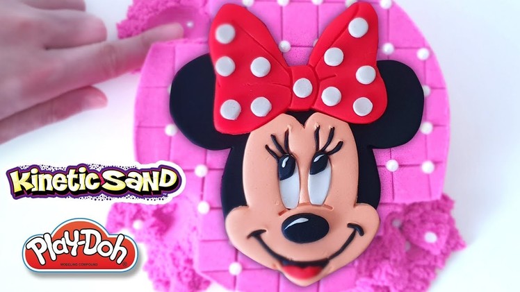 DIY Minnie Mouse Pearl Cake Kinetic Sand & Play Doh Art - CLAY ART TV