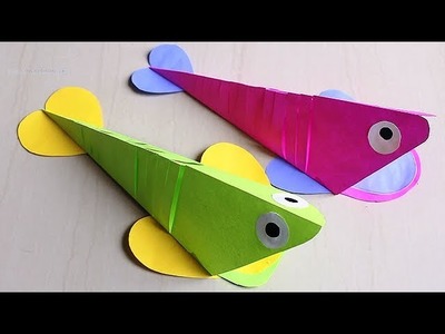 DIY - Moving Paper Fish || Easy Paper Crafts for Kids